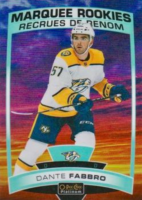 Dante Fabbro 2019 O-Pee-Chee Platinum #183 Sunset Rookie RAW