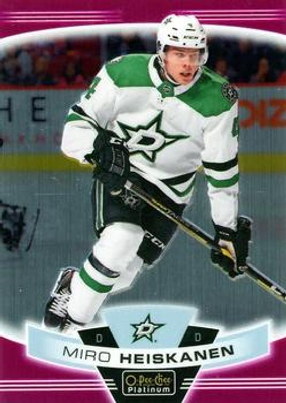 Miro Heiskanen 2019 O-Pee-Chee Platinum #31 Matte Pink RAW