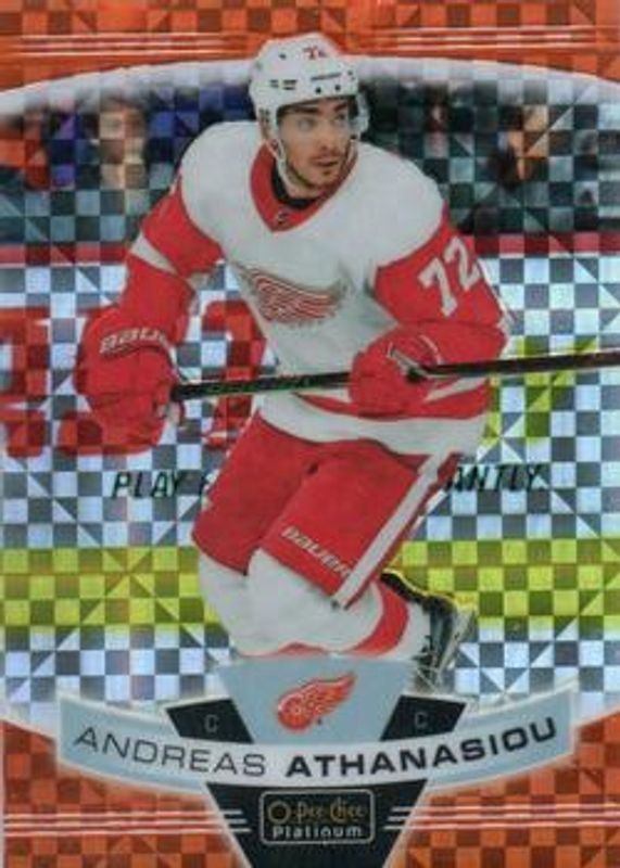 Andreas Athanasiou 2019 O-Pee-Chee Platinum #62 Orange Checkers /25 RAW