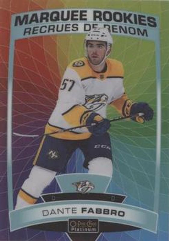 Dante Fabbro 2019 O-Pee-Chee Platinum #183 Rainbow Color Wheel Rookie RAW