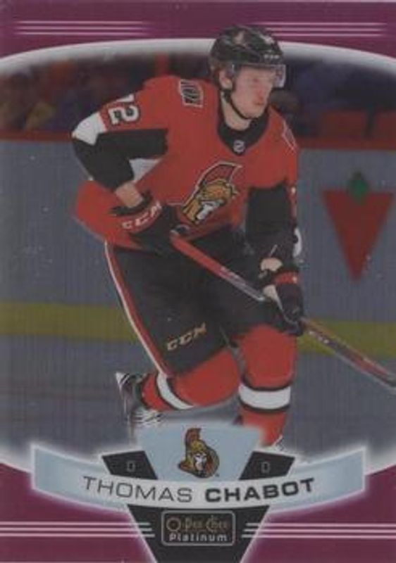 Thomas Chabot 2019 O-Pee-Chee Platinum #142 Matte Pink RAW