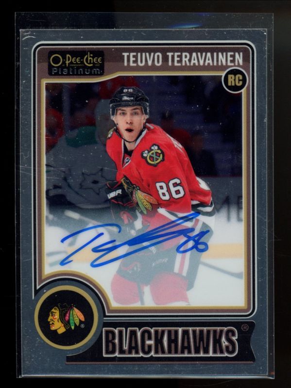 Teuvo Teravainen 2014 O-Pee-Chee Platinum #RA-8 Rookie Autographs RAW