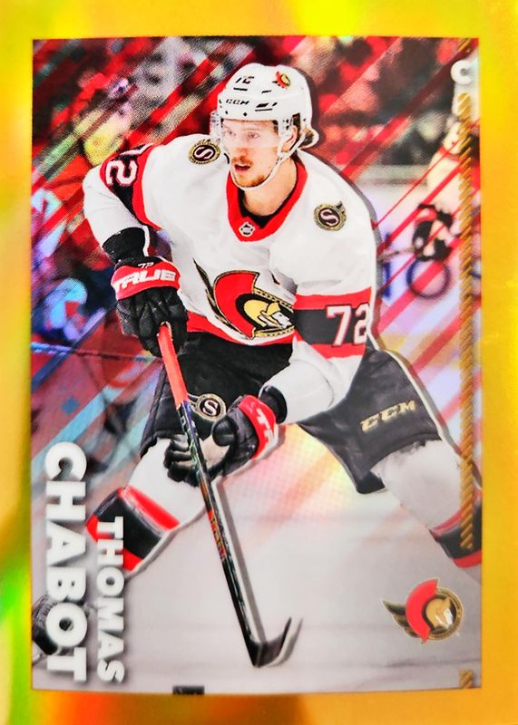 2022 Topps Chrome NHL Sticker Collection #357 Gold Refractor /50