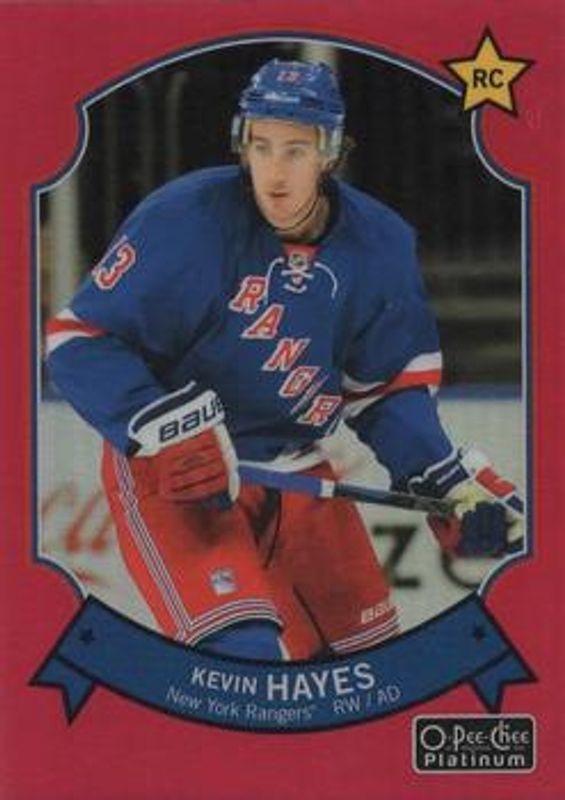 Kevin Hayes 2014 O-Pee-Chee Platinum #71 Retro - Rainbow Red Rookie RAW