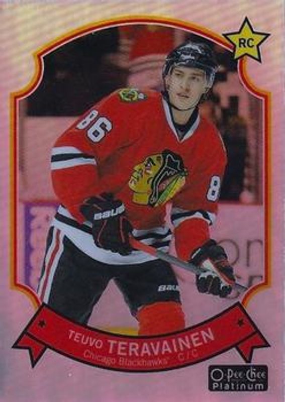 Teuvo Teravainen 2014 O-Pee-Chee Platinum #80 Retro Rookie RAW