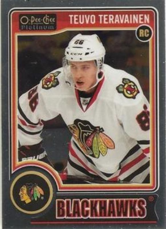 Teuvo Teravainen 2014 O-Pee-Chee Platinum #157b Base Rookie RAW