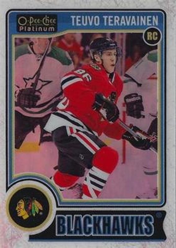 Teuvo Teravainen 2014 O-Pee-Chee Platinum #157 White Ice /199 Rookie RAW