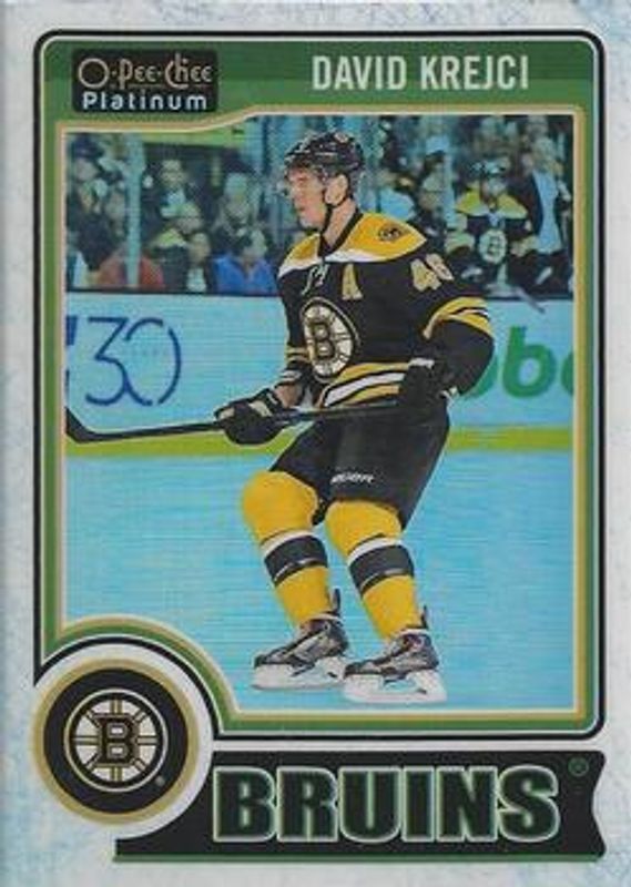 David Krejci 2014 O-Pee-Chee Platinum #147 White Ice /199 RAW
