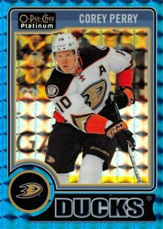 Corey Perry 2014 O-Pee-Chee Platinum #145 Blue Cube /65 RAW