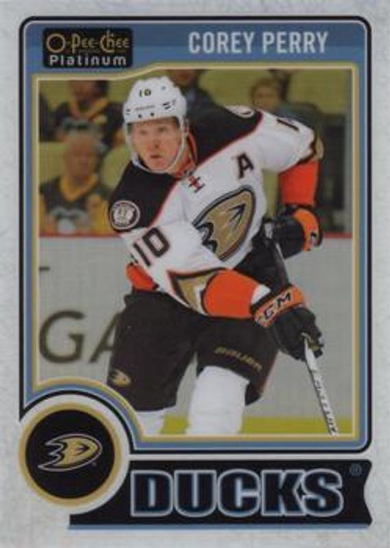 Corey Perry 2014 O-Pee-Chee Platinum #145 White Ice /199 RAW