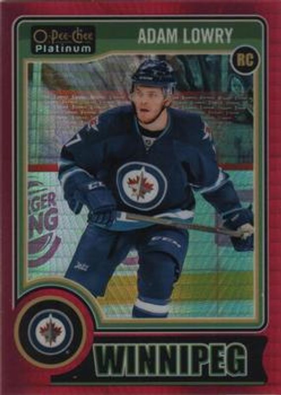 Adam Lowry 2014 O-Pee-Chee Platinum #164 Red Prism /135 Rookie RAW