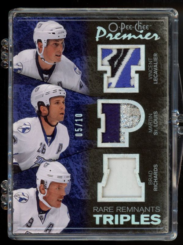 2007 O-Pee-Chee Premier #PT-LRS Rare Remnants Triples Patches - Silver /10
