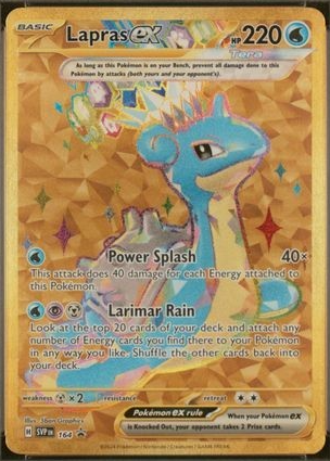 lapras ex pokemon card price – 032/142 Water Water Energy Ball (10+) Does 10 damage plus 10 more damage for each Energy attached to Lapras ex but not used to pay for this attacks Energy cost Pokemon Trading Card Game Stellar
