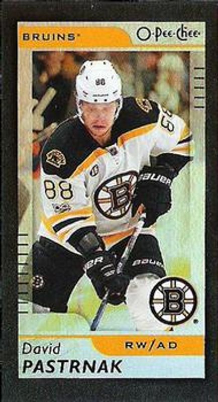 David Pastrnak 2017 O-Pee-Chee #M-13 Minis Black Foil RAW