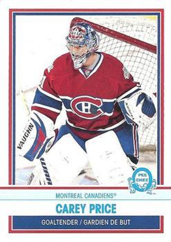 Carey Price 2009 O-Pee-Chee #31 Retro Blank Back RAW
