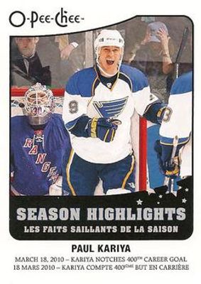 2010 O-Pee-Chee #SH-5 Season Highlights