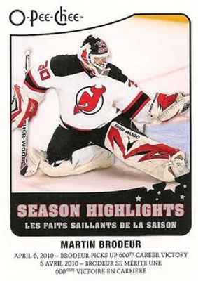 2010 O-Pee-Chee #SH-9 Season Highlights