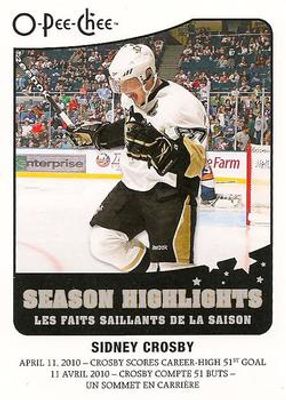 2010 O-Pee-Chee #SH-10 Season Highlights
