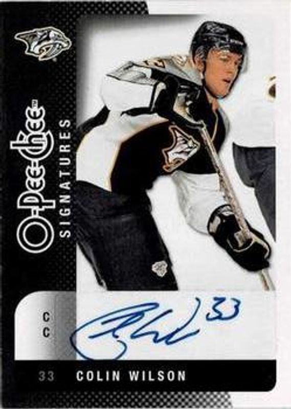 Colin Wilson 2010 O-Pee-Chee #OS-CW Signatures RAW