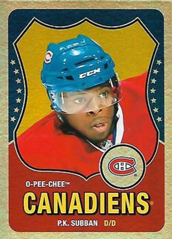 PK Subban 2010 O-Pee-Chee #504 Retro Rainbow Rookie RAW