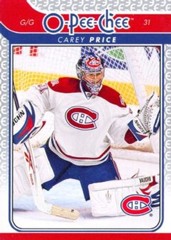 Carey Price 2009 O-Pee-Chee #31 Base RAW