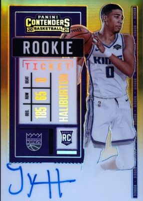 2020 Contenders #129 Rookie Ticket Auto Variation - Premium Gold /10 (White Jersey)