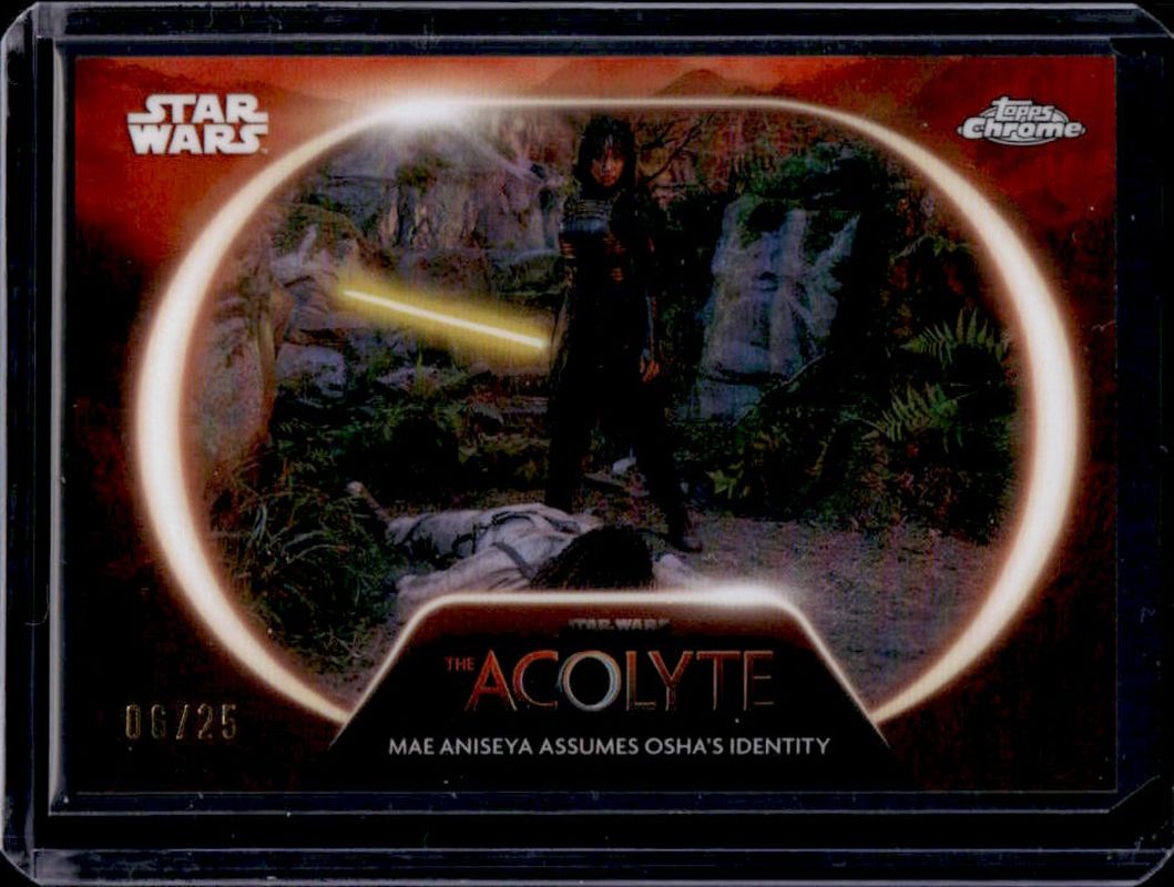 2025 Topps Chrome Star Wars #AC-13 Acolyte - Rebel Orange Orange Refractor /25
