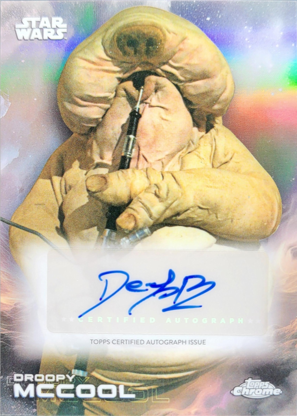 Deep Roy Droopy McCool 2025 Topps Chrome Star Wars #A-DER Autographs ...