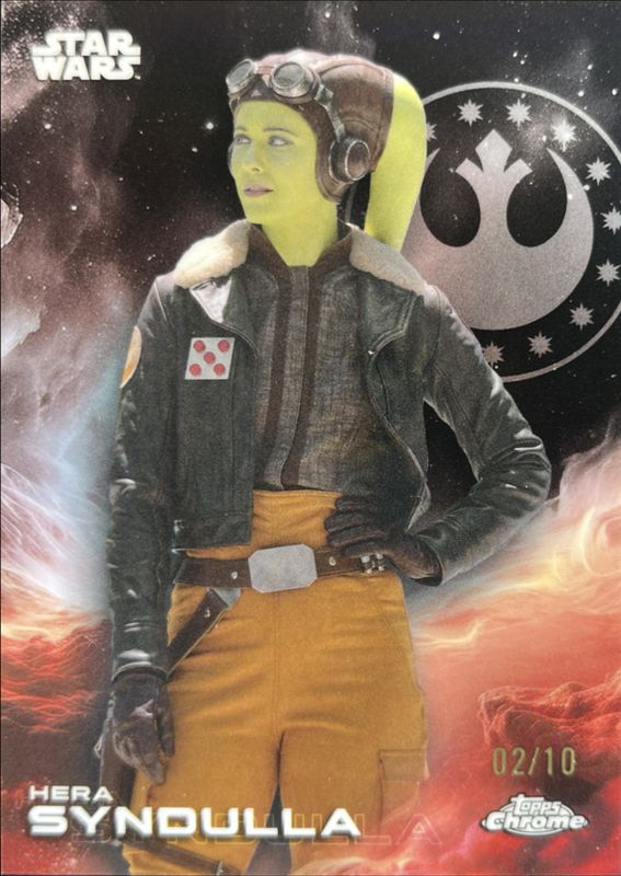 Hera Syndulla 2025 Topps Chrome Star Wars #59 Mustafar Black Refractor /10 RAW