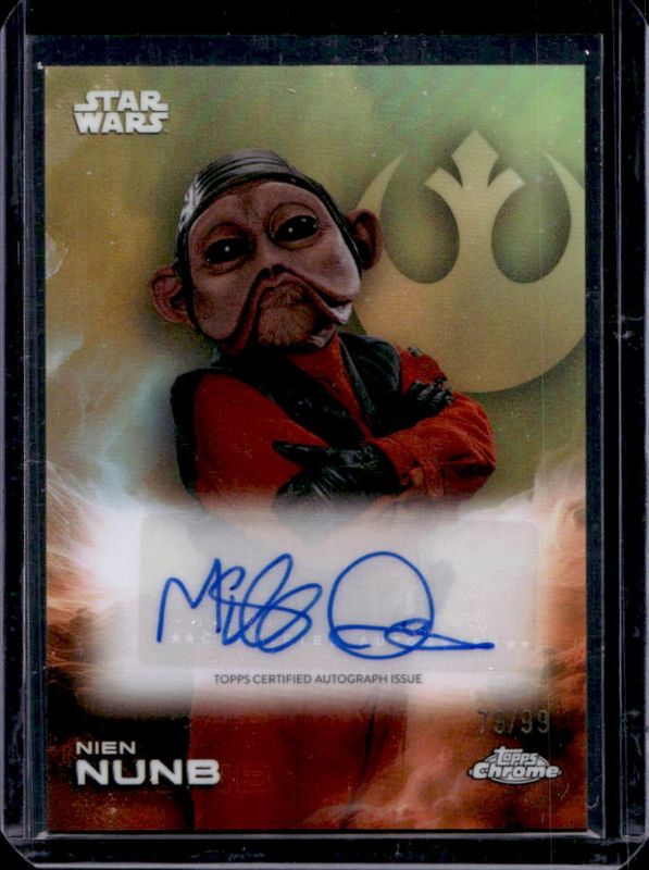 2025 Topps Chrome Star Wars #A-MQ Autographs - Kashyyyk Green Refractor /99