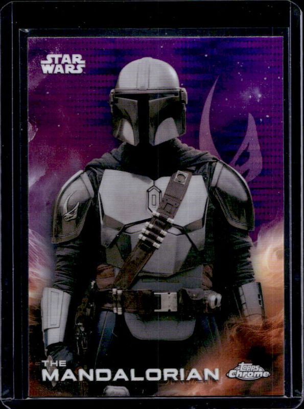 The Mandalorian 2025 Topps Chrome Star Wars #181 Purple Pulsar Refractor RAW