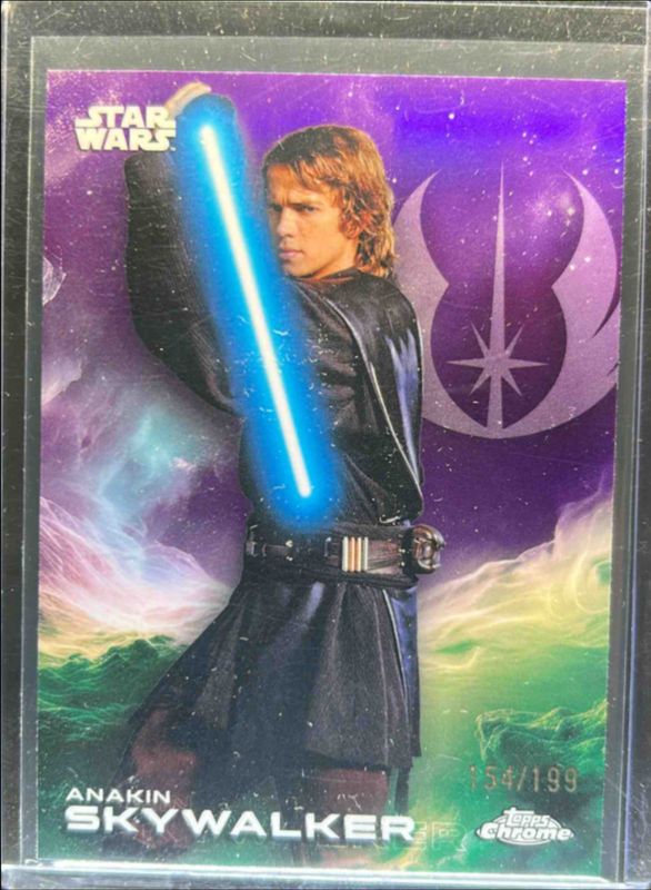 Anakin Skywalker 2025 Topps Chrome Star Wars #3 Kamino Purple Refractor /199 RAW