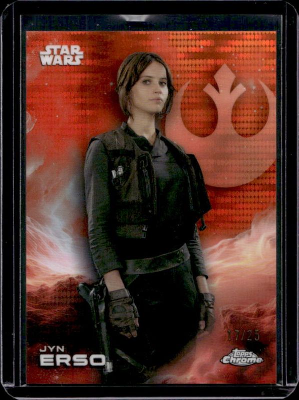 2025 Topps Chrome Star Wars #66 Orange Pulsar Refractor /25