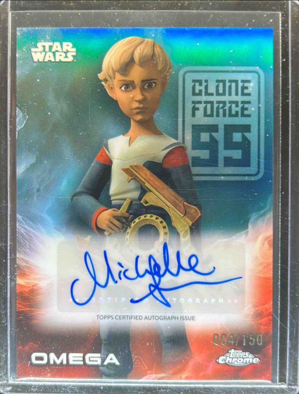 2025 Topps Chrome Star Wars #A-MAG Autographs - Skywalker Blue Refractor /150