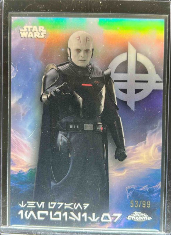 The Grand Inquisitor 2025 Topps Chrome Star Wars #AV-180 Aurebesh Variation /99 RAW