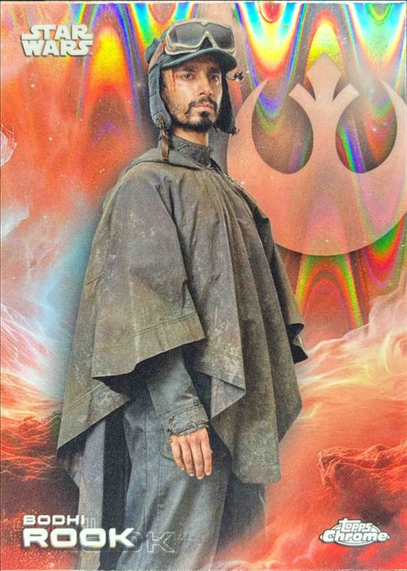 Bodhi Rook 2025 Topps Chrome Star Wars #12 Wave Refractor RAW