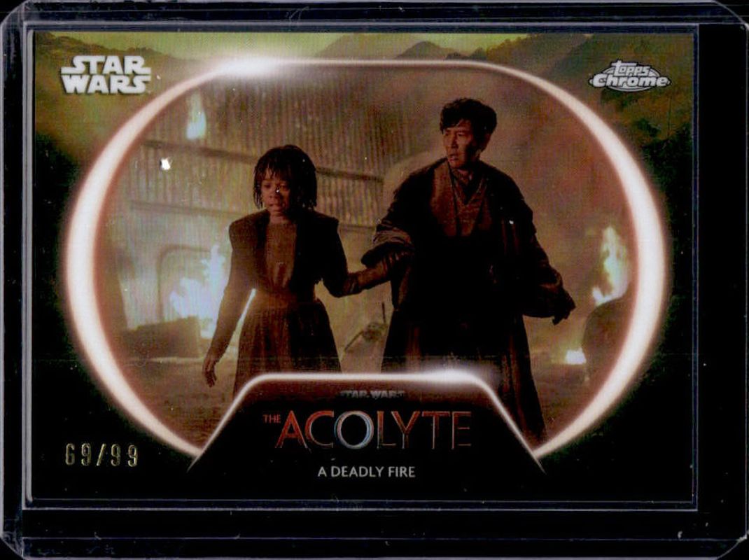 2025 Topps Chrome Star Wars #AC-9 Acolyte - Kashyyyk Green Refractor /99