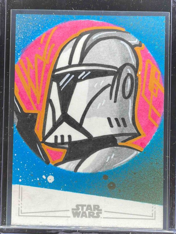 2025 Topps Chrome Star Wars Sketch Card - Silver Foil /1