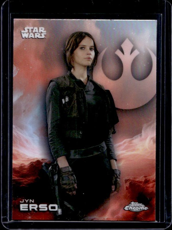 Jyn Erso 2025 Topps Chrome Star Wars #66 Rainbow Refractor RAW