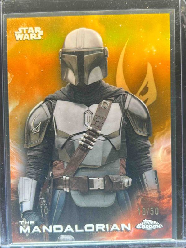The Mandalorian 2025 Topps Chrome Star Wars #181 Gold Refractor /50 RAW