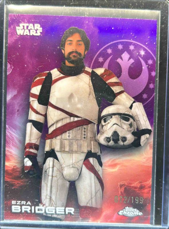 Ezra Bridger 2025 Topps Chrome Star Wars #39 Kamino Purple Refractor /199 RAW