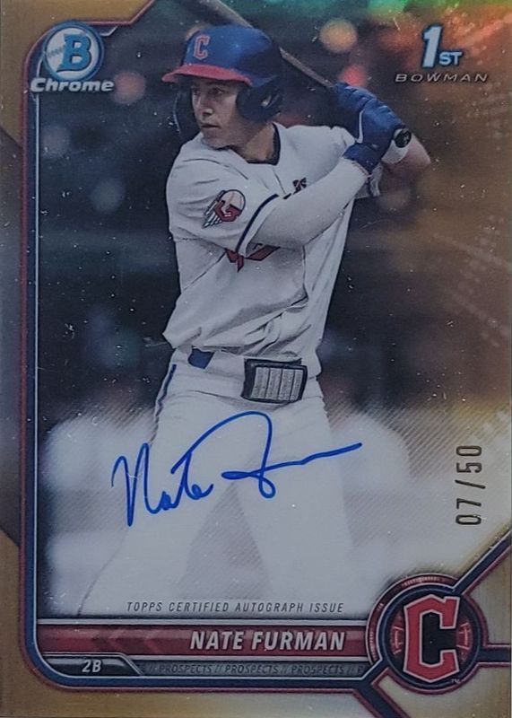 2022 Bowman Draft #CDA-NF Chrome DP Auto - Gold Refractor /50 (1st)