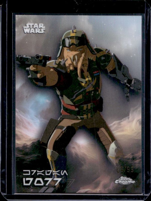 Kragan Gorr 2025 Topps Chrome Star Wars #AV-130 Aurebesh Variation /99 RAW