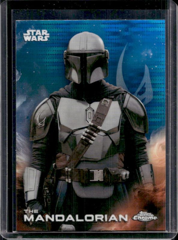 The Mandalorian 2025 Topps Chrome Star Wars #181 Blue Pulsar Refractor RAW