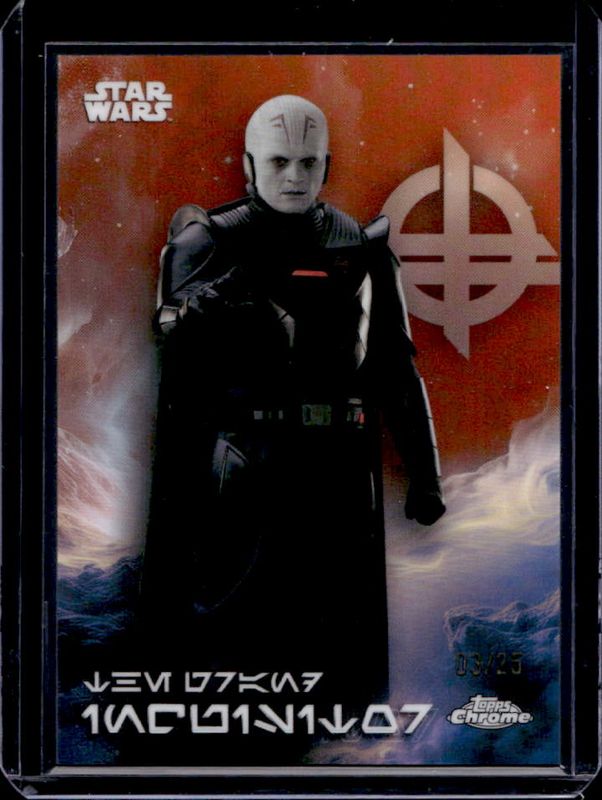 The Grand Inquisitor 2025 Topps Chrome Star Wars #AV-180 Aurebesh Variation - Rebel Orange Orange Refractor /25 RAW