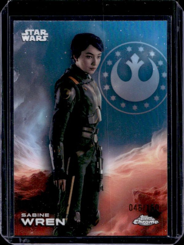 Sabine Wren 2025 Topps Chrome Star Wars #160 Skywalker Blue Refractor /150 RAW