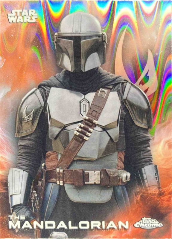 The Mandalorian 2025 Topps Chrome Star Wars #181 Wave Refractor RAW