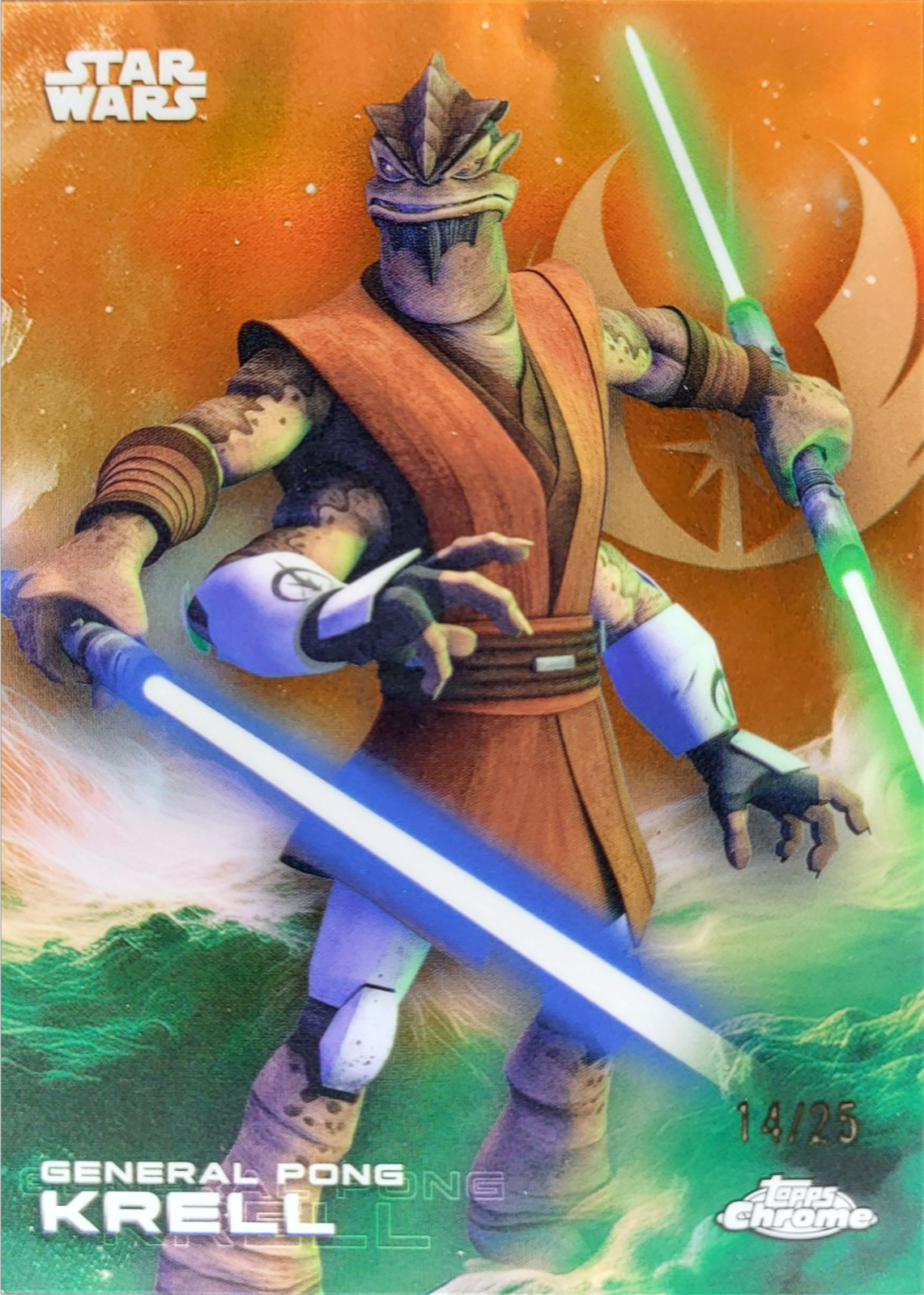 General Krell 2025 Topps Chrome Star Wars #119 Rebel Orange Wave ...