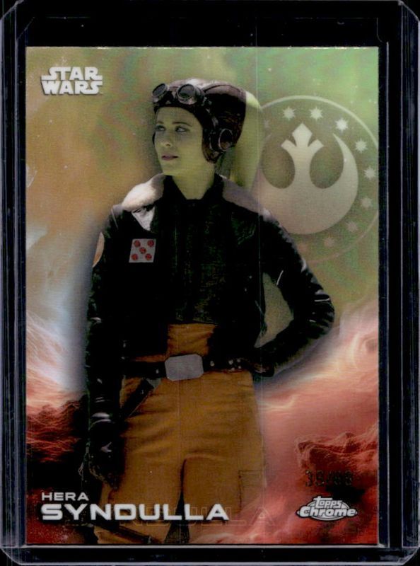 Hera Syndulla 2025 Topps Chrome Star Wars #59 Kashyyyk Green Refractor /99 RAW