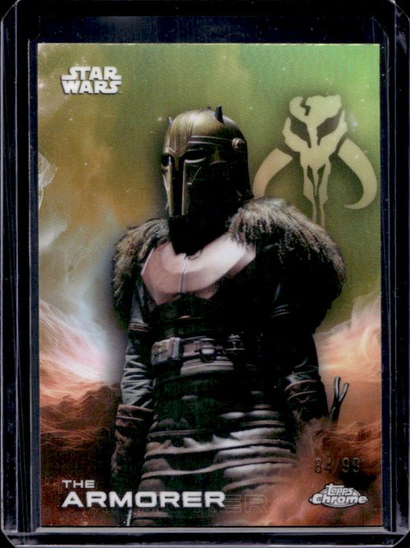 The Armorer 2025 Topps Chrome Star Wars #178 Kashyyyk Green Refractor /99 RAW